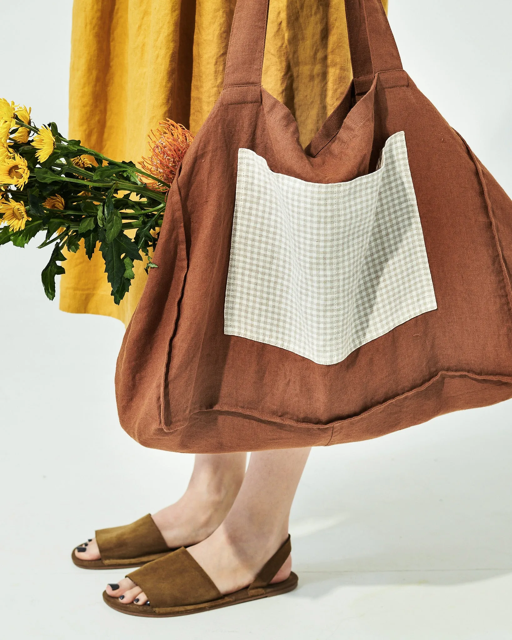 Linen Tote Bag in Toast (SS24)