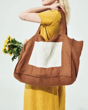 Linen Tote Bag in Toast (SS24)