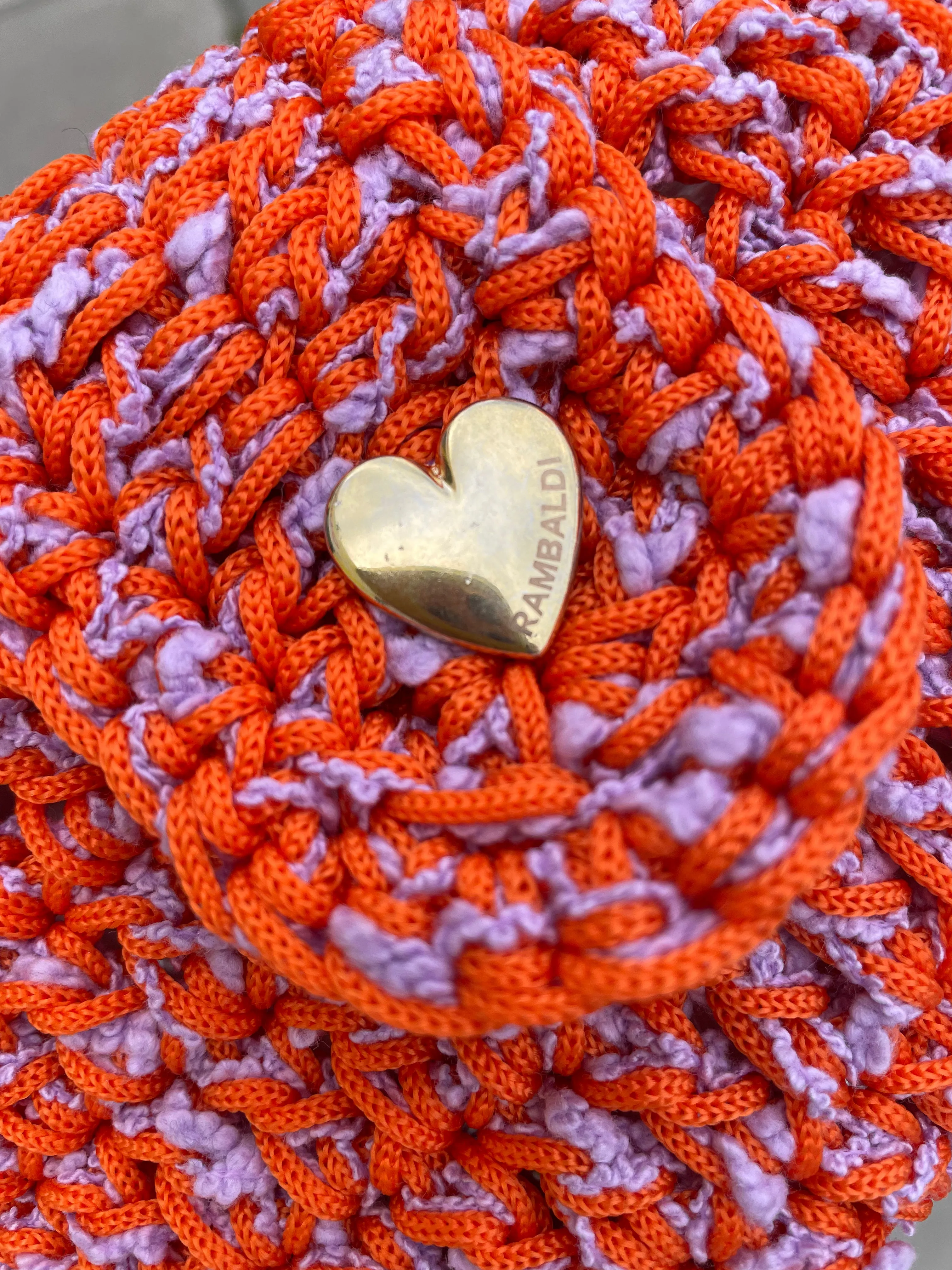 Marco Rambaldi - Knitwear Baguette Bag: Orange