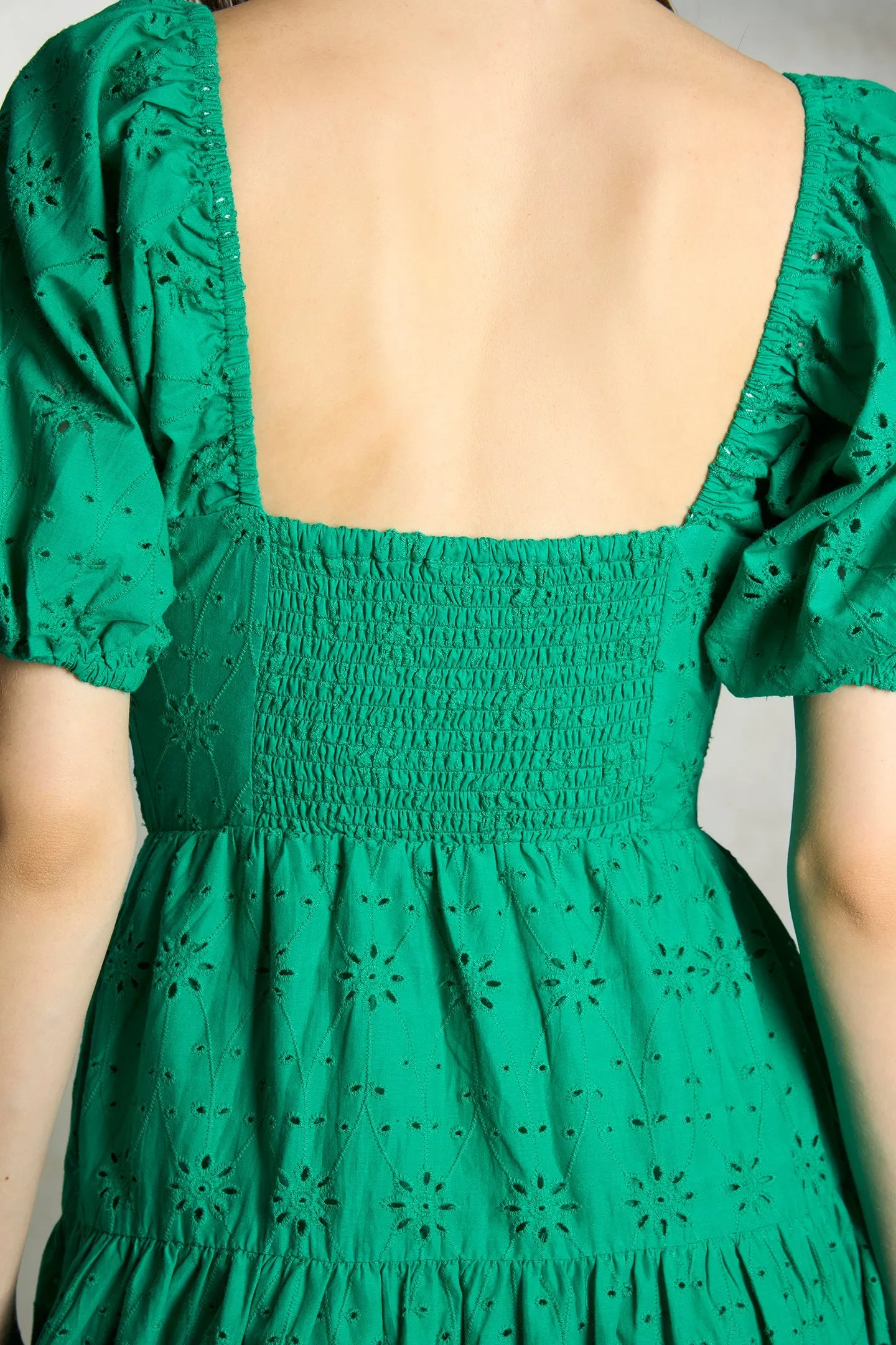 Mona|Schiffli Cotton Dress