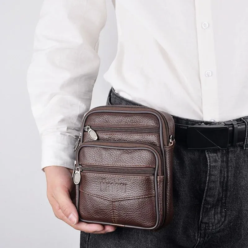 Multifunctional shoulder and belt bag in PU