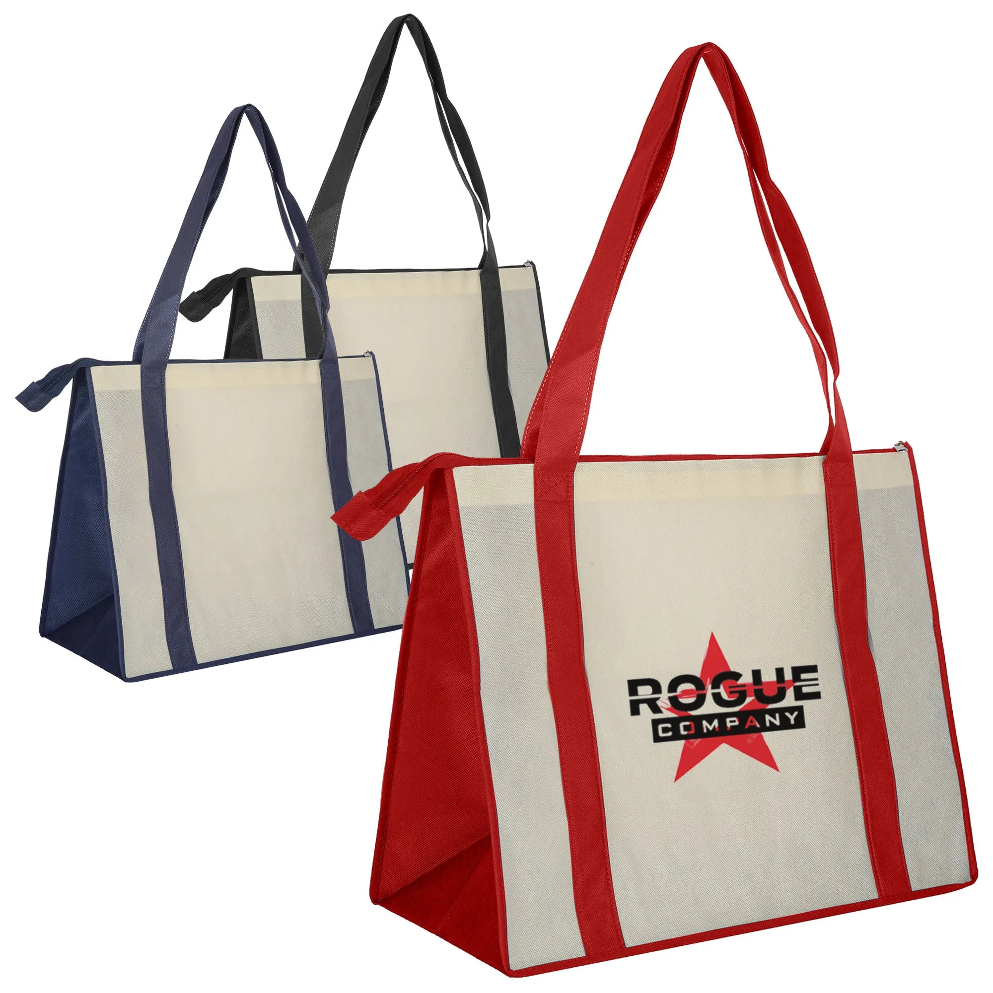 Non Woven Large Zipped Shopping Bag NWB017