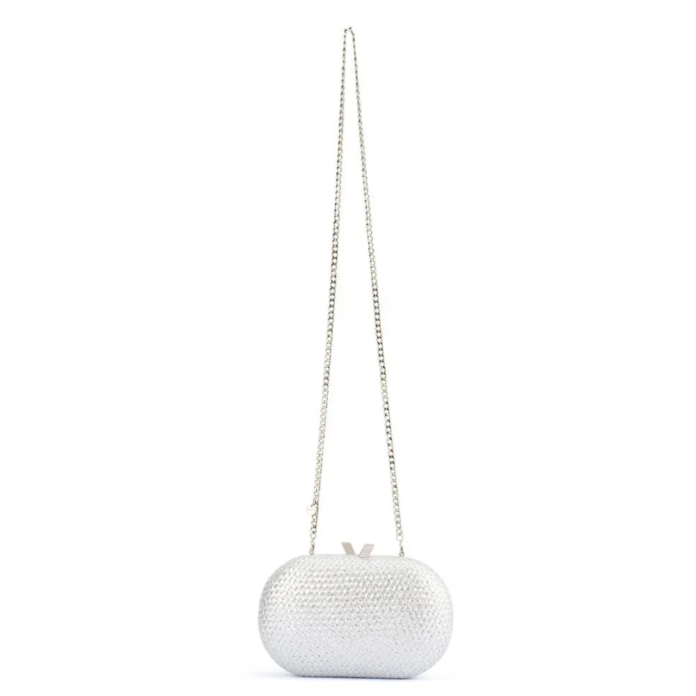 OB4813 LUCIA WOVEN OVAL CLUTCH