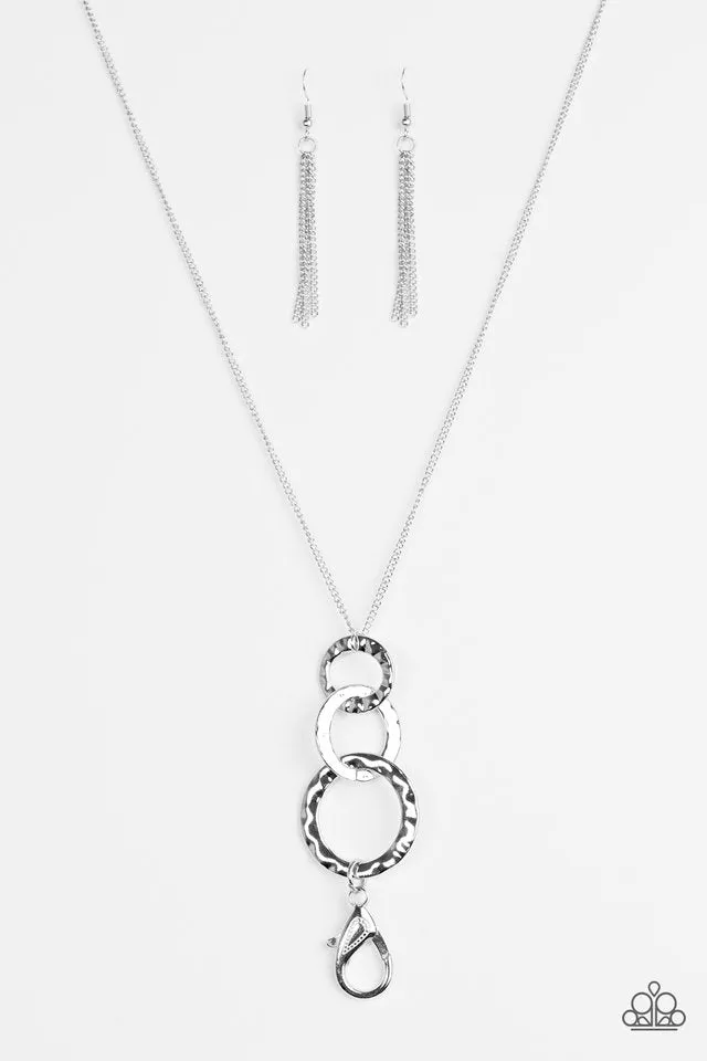 Paparazzi Accessories  - Dont BOLD Back #N767 Peg - Silver Lanyard Necklace