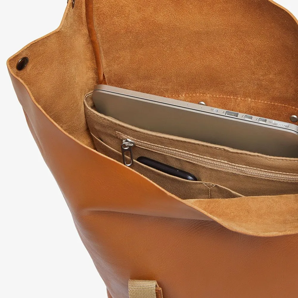 Pickwick Leather Backpack Honey Small