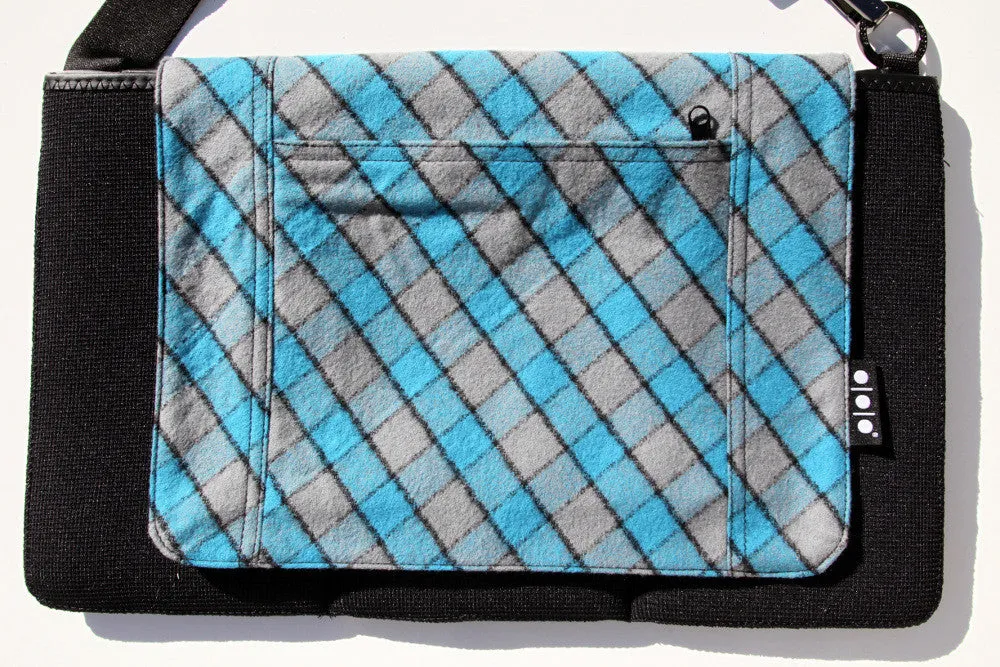 Pocket Cover Blue Square Plaid