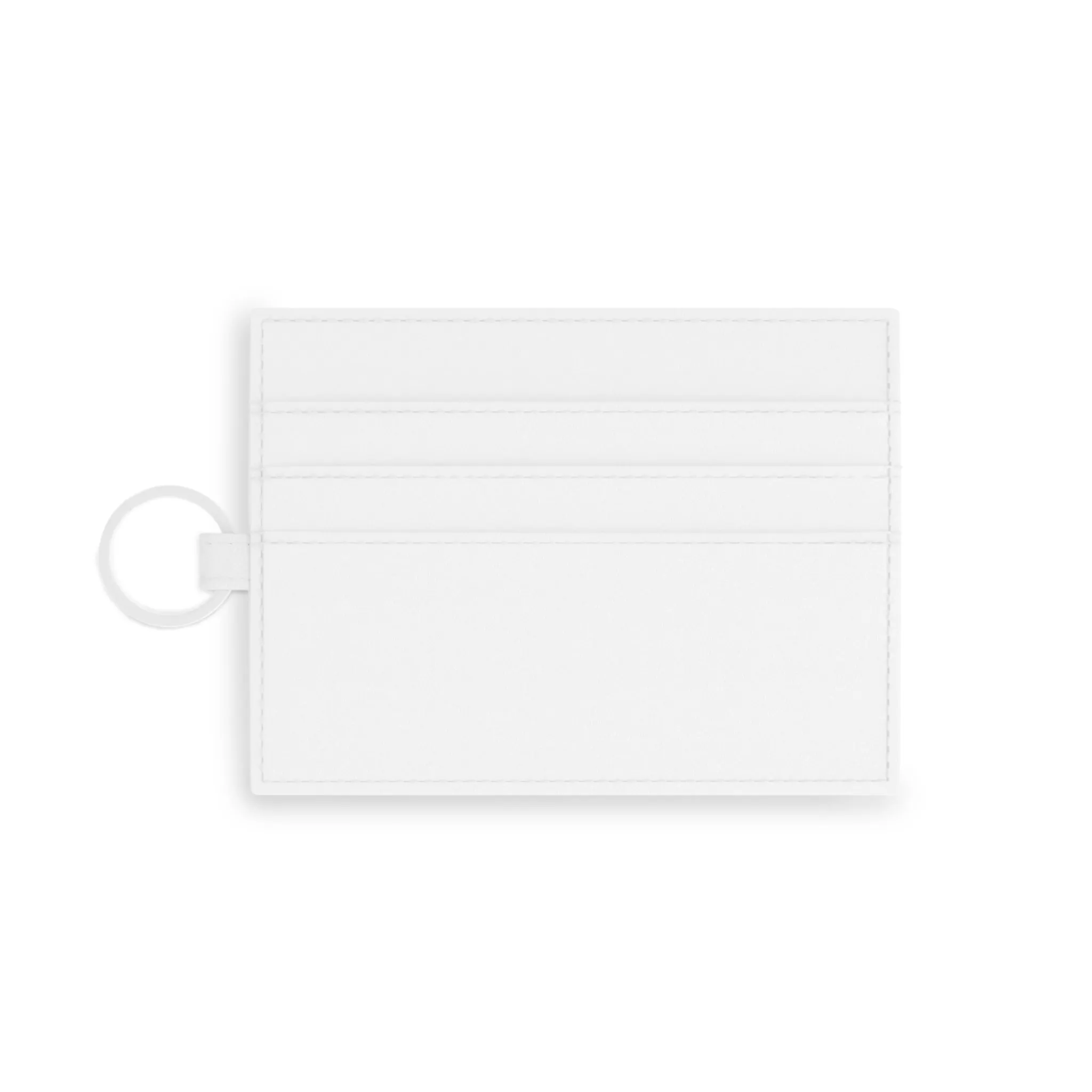 Poodle Saffiano Leather Card Holder with Keyring (scratch-and water-resistant)