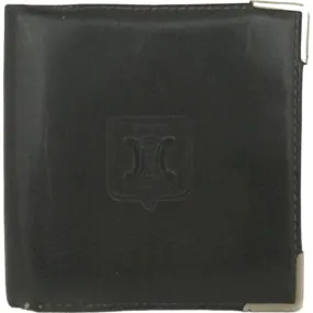 (S1) Celine Wallet Macadam Black Leather