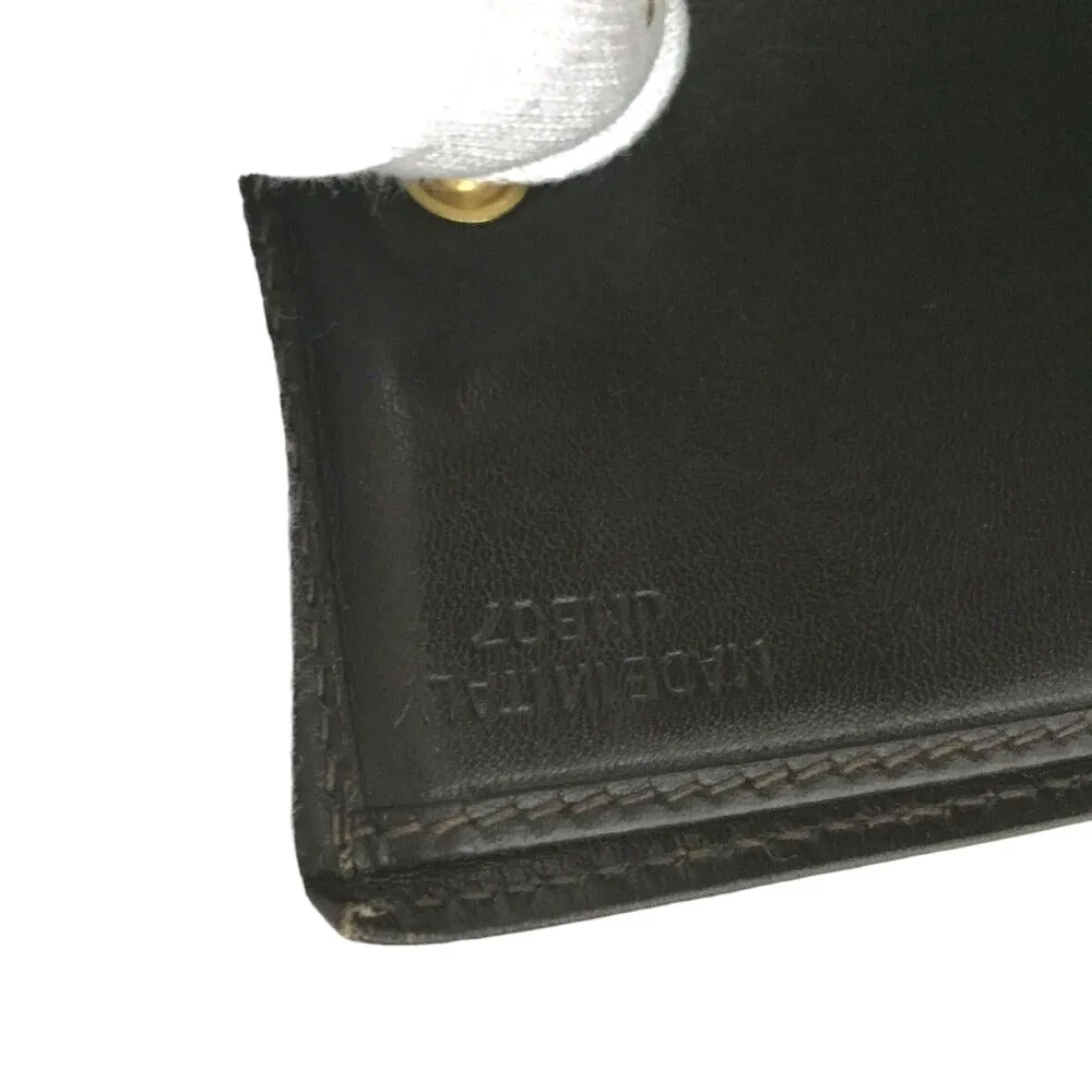 (S1) Celine Wallet Macadam Black Leather