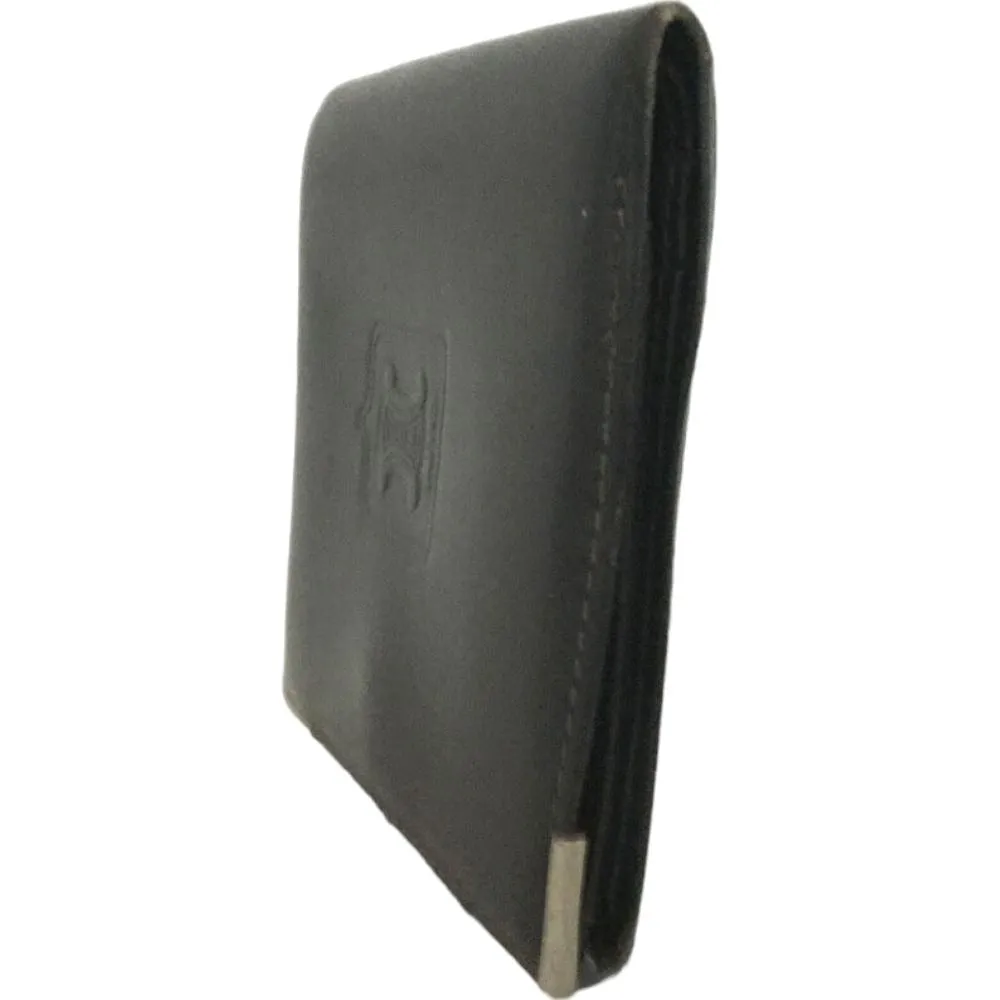 (S1) Celine Wallet Macadam Black Leather