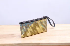 Seagrass Wicker Wallet (Yellow Blue)