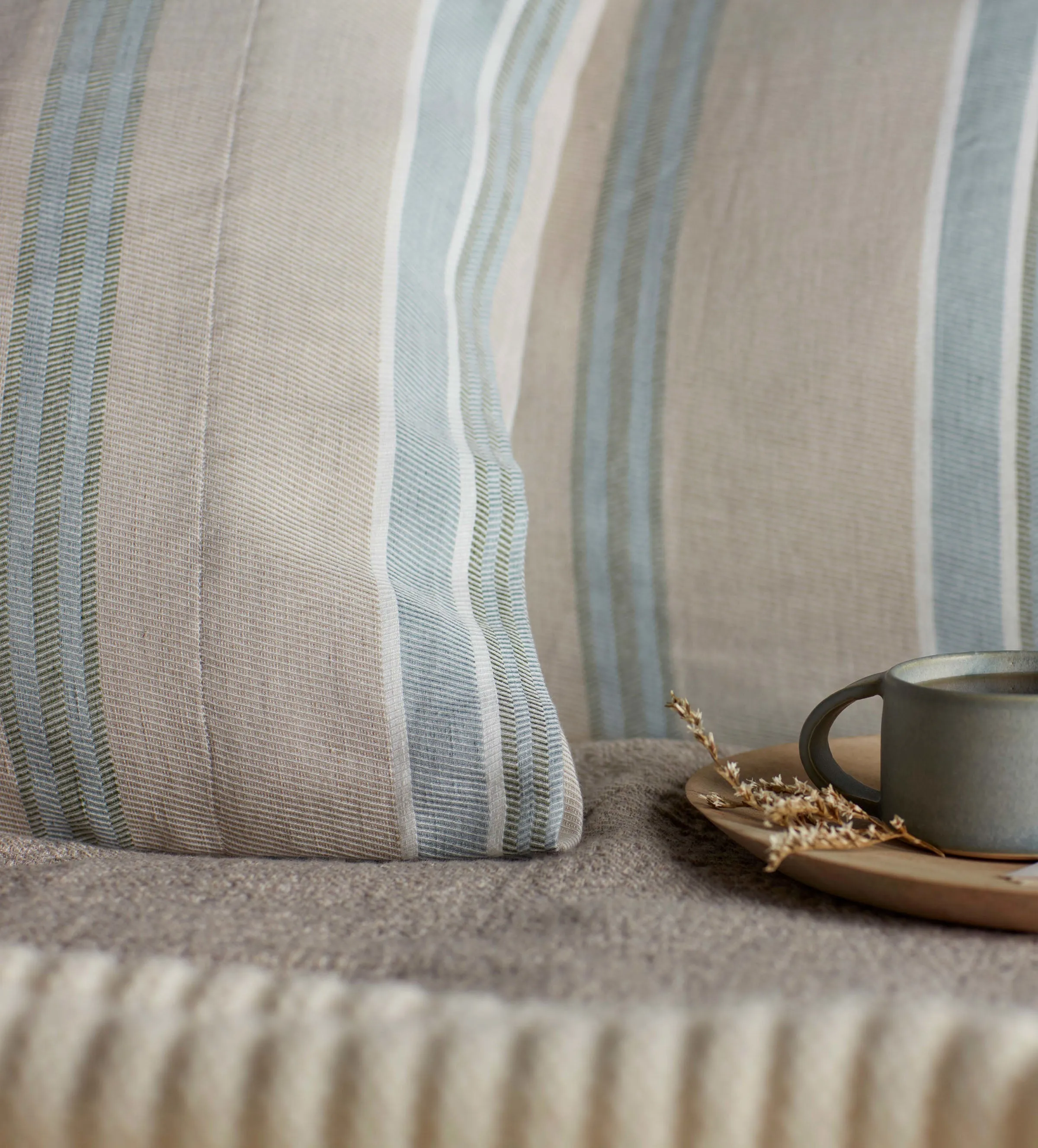 Selsey Stripe Cotton Linen Duvet Cover