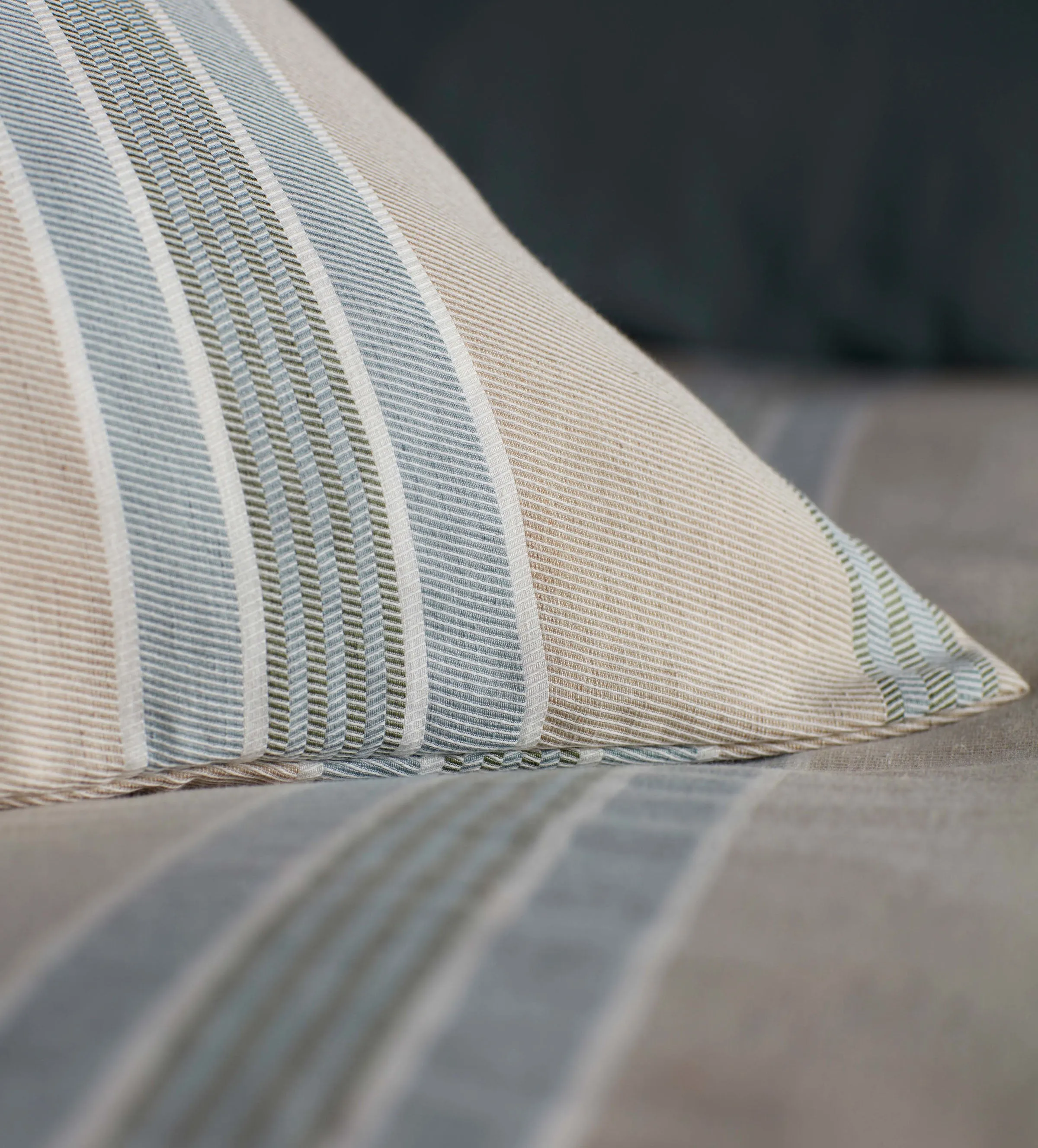 Selsey Stripe Cotton Linen Duvet Cover