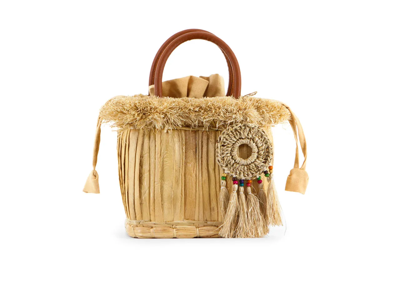 Square Water Hyacinth Hand Bag Pattern Puipui