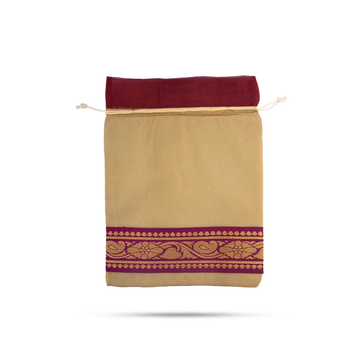 Thamboolam Bag Set - 9 x 11 Inches | 5 Pcs/ Jari Border Design Potli Bag/ Tambula Bag for Wedding/ Assorted Colour