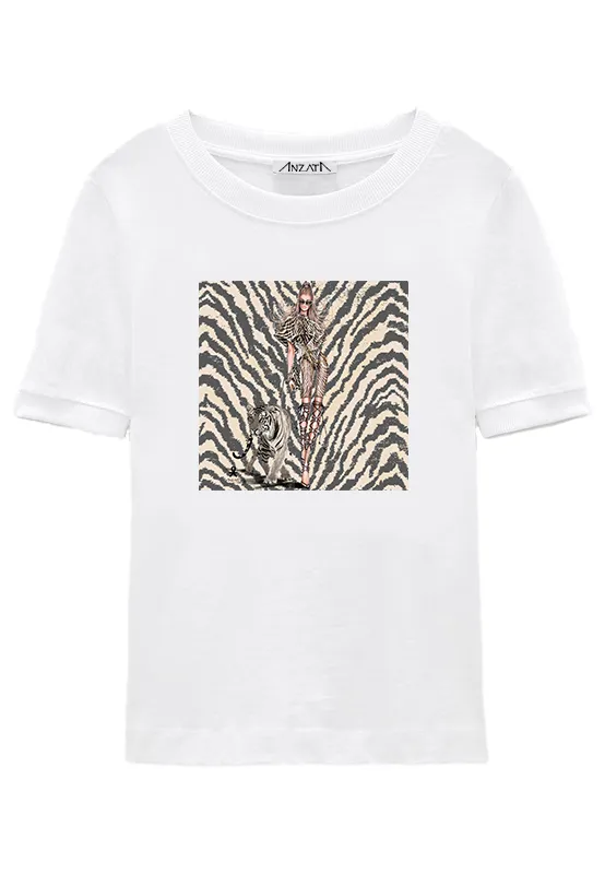TIGER DARK White T-Shirt