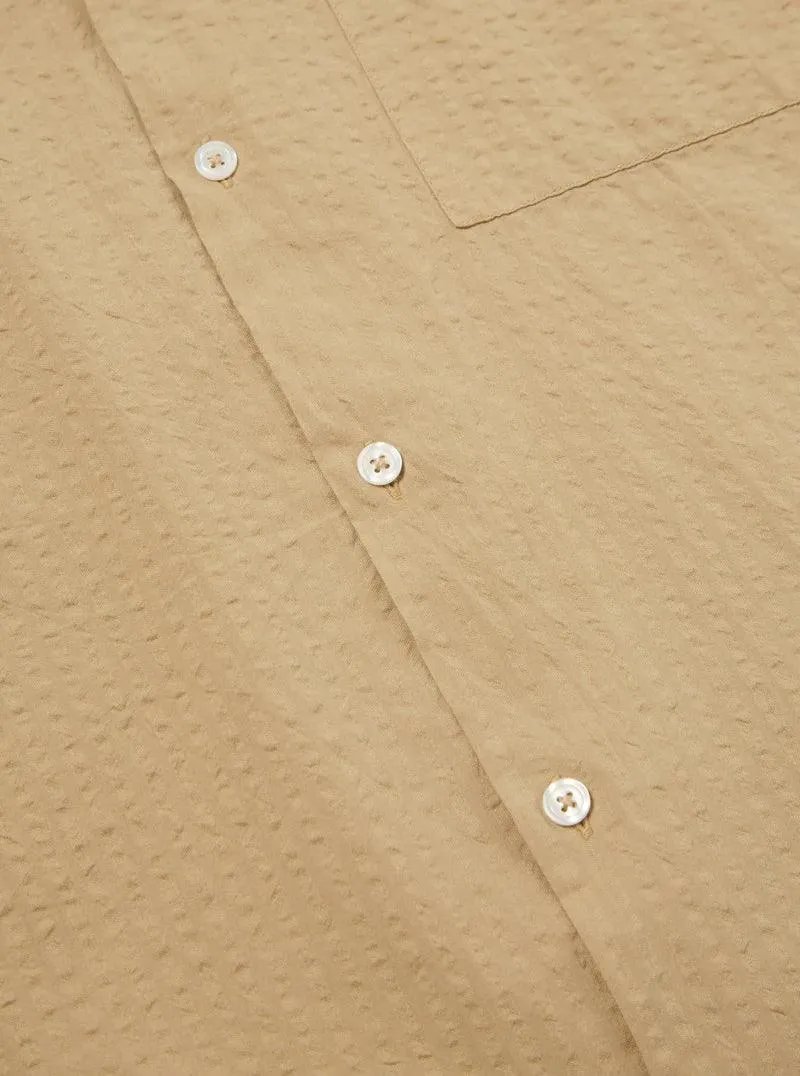 Universal Works - Camp Shirt II In Summer Oak Onda Cotton