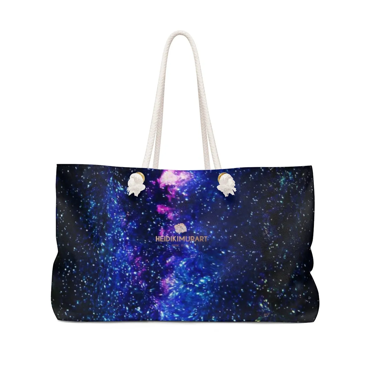 Universe Galaxy Print Weekender Bag, Designer 24"x13" Oversize Overnight Weekender Bag- Printed in USA