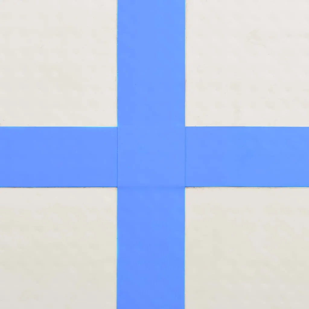 vidaXL Inflatable Gymnastics Mat with Pump 200x200x15 cm PVC Blue