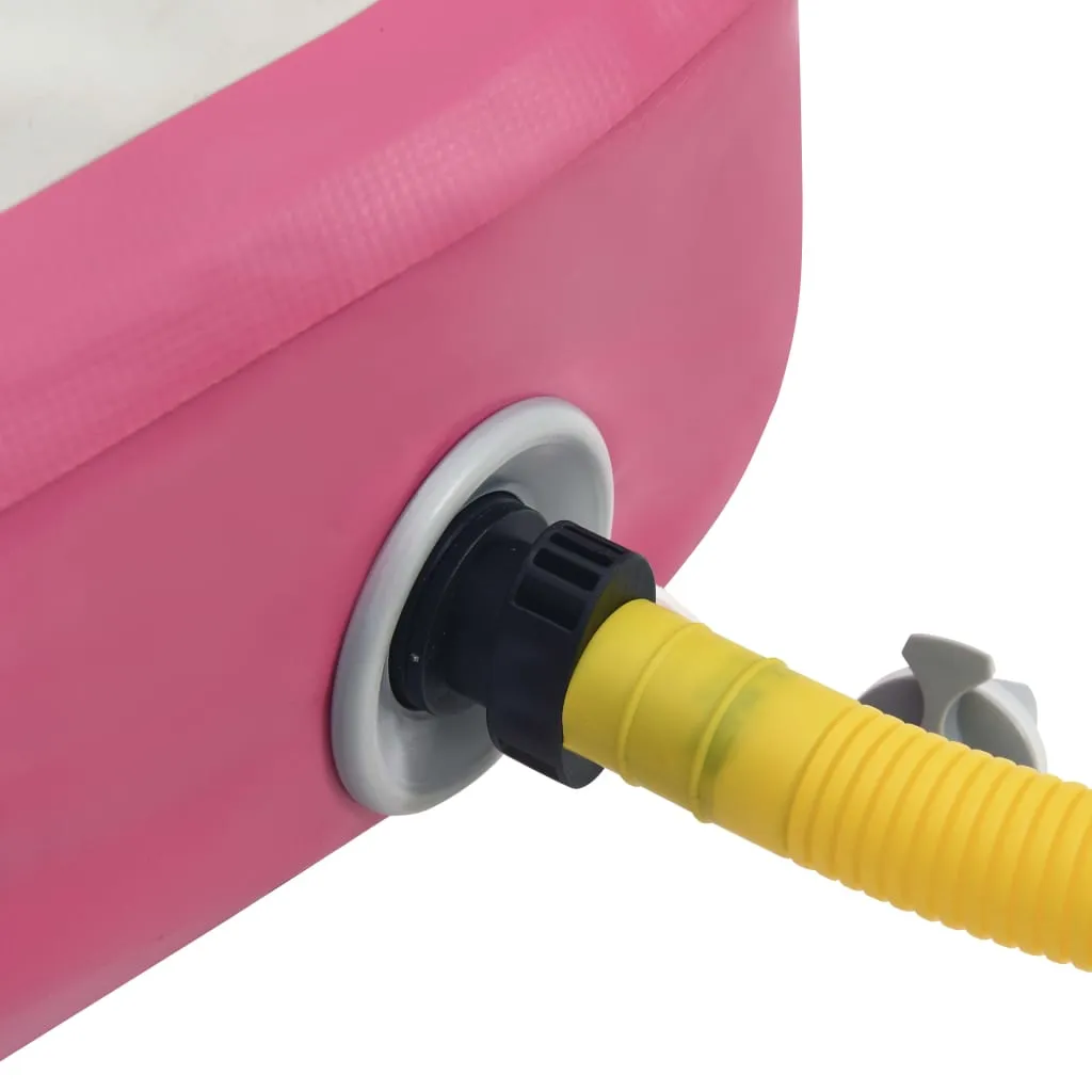 vidaXL Inflatable Gymnastics Mat with Pump 60x100x20 cm PVC Pink