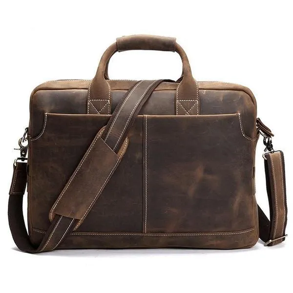 Vintage Leather Messenger Bag