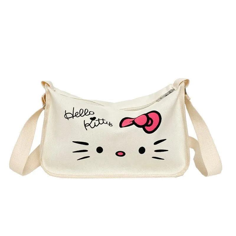 Wholesale Cartoon Cat Printed Shoulder Bag Women's All-match Crossbody Dumpling Bag Commuter Women's Bag