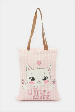 Women Pink Printed Shopper