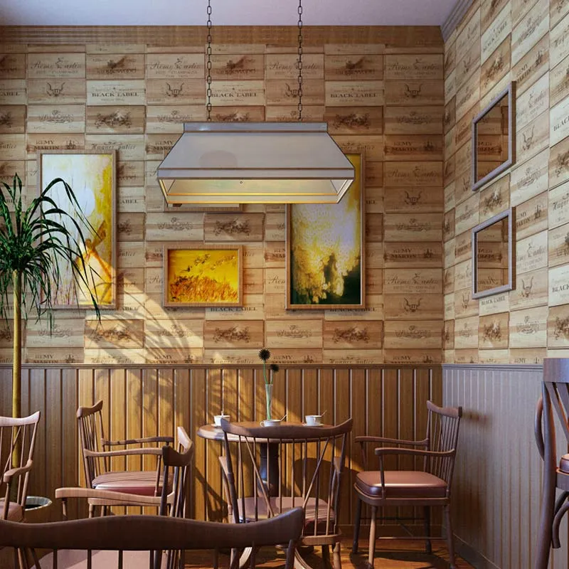 Wood Texture with Letters Wallpaper (5.3 ㎡)