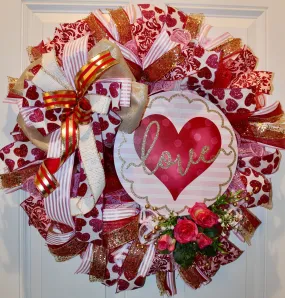 XL Elegant Valentine Wreath
